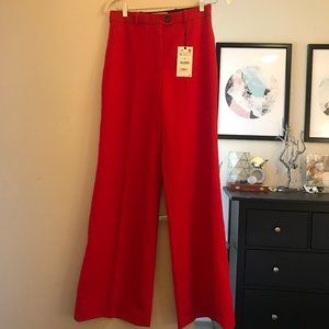 Zara High-waisted Red Pants